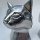 Pair of designer cat head bookends