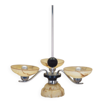 Glass chandelier, Danish design, 1970s, production: Denmark