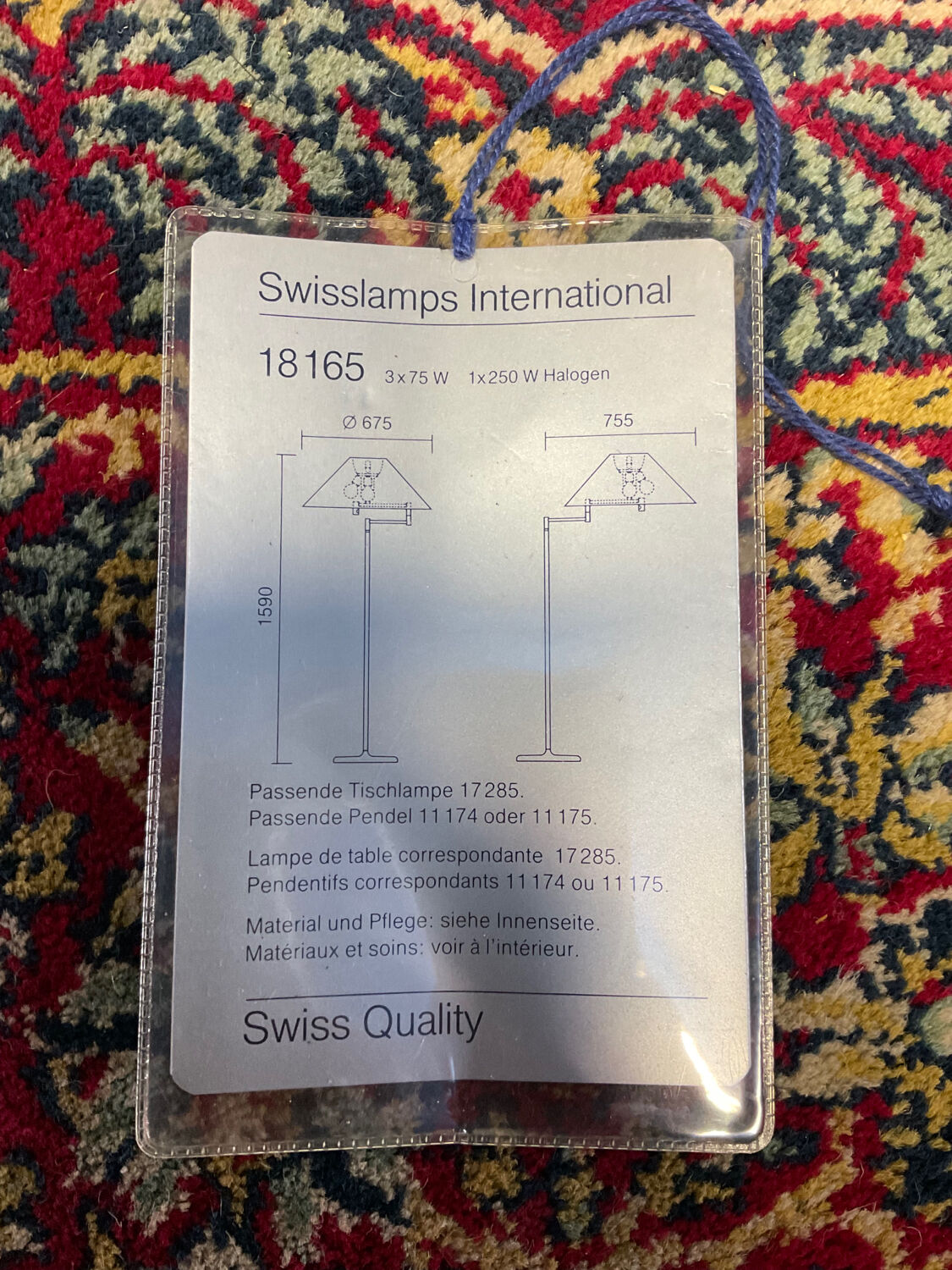 Vintage floor lamp Swisslamps international from the 60s-70s