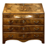Superb curved scriban chest of drawers Louis XV period in burl and marquetry circa 1750