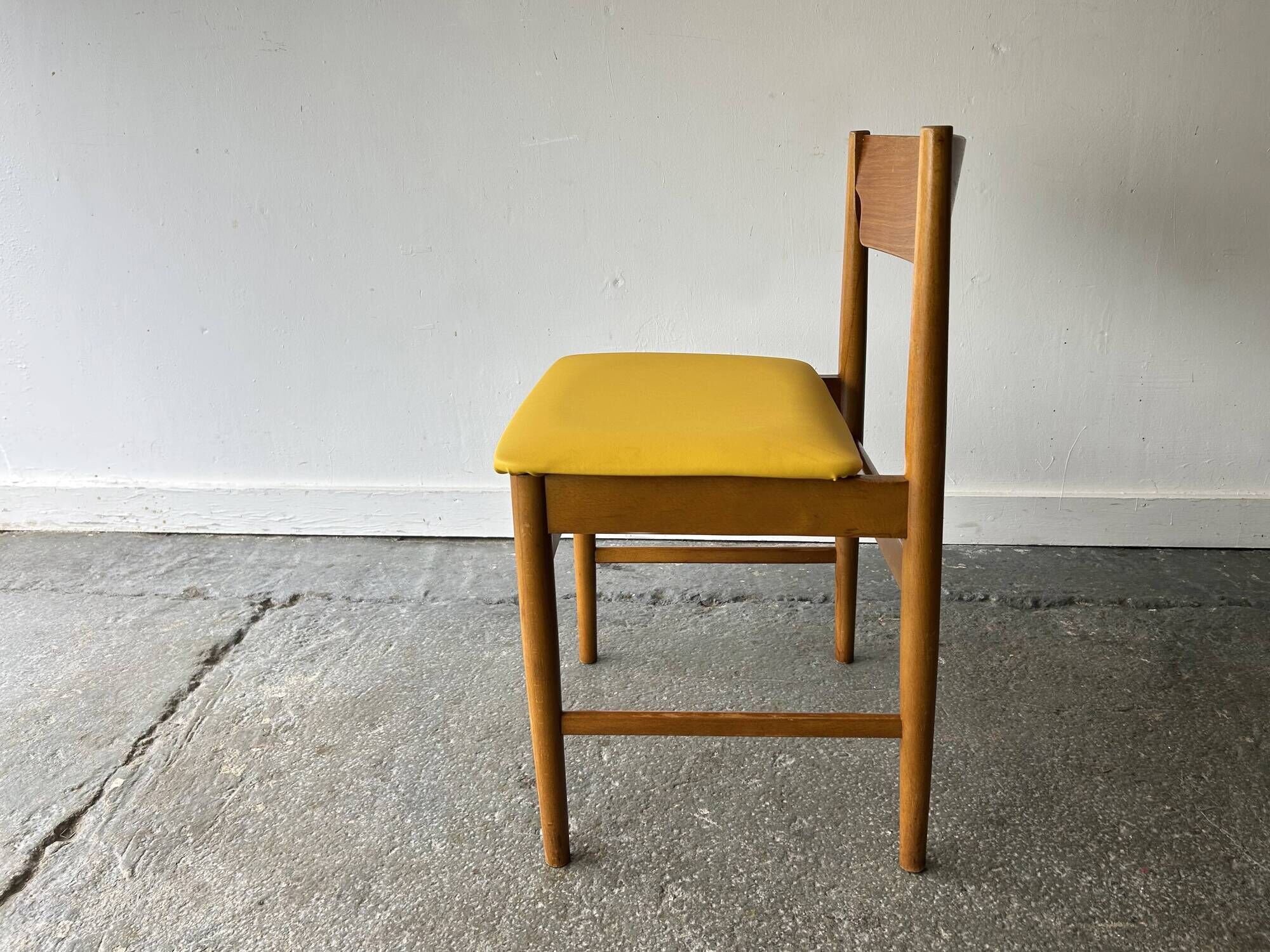 Set of 4 Edmund Homa GFM Polish Mid Century Teak Dining Chairs 1960s