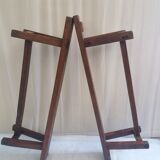 Pair of old benches in chene