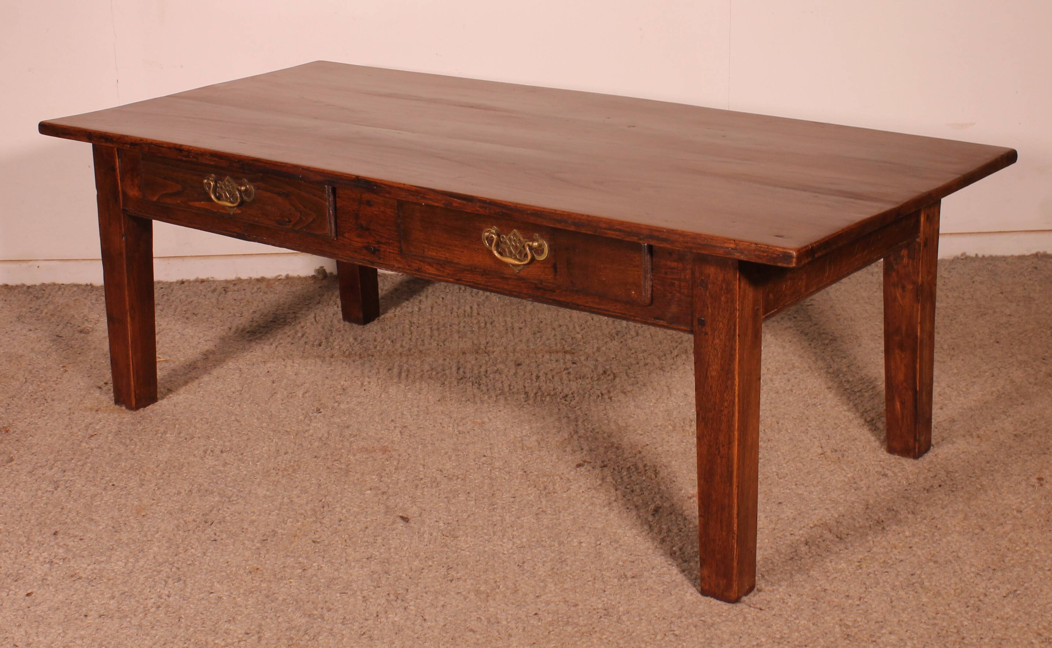 French coffee table in chestnut - 19th century