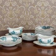 20th Century Anemone Porcelain Set by Johnson Brothers, 1930s, Set of 28