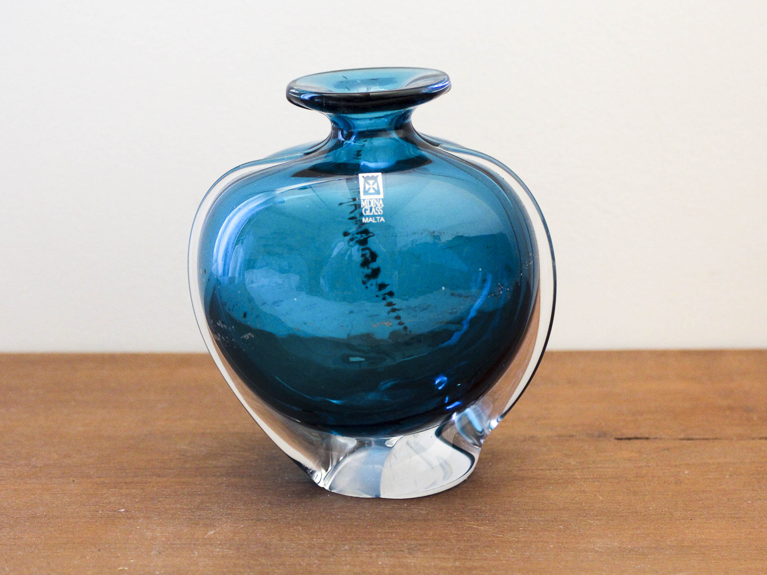 Vase en verre avec inclusion Mdina Malte