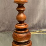 Rustic lamp foot in solid wood alder type