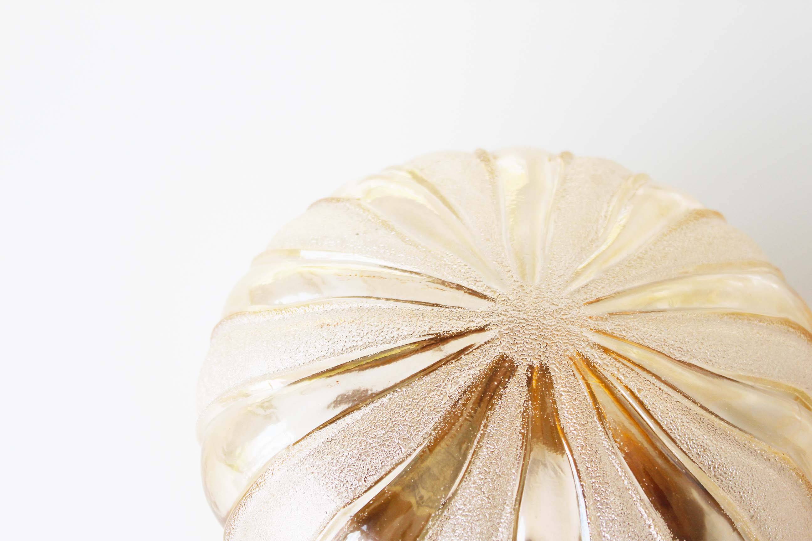 Vintage amber glass wall lamp by Wila Leuchten, Germany 1970's