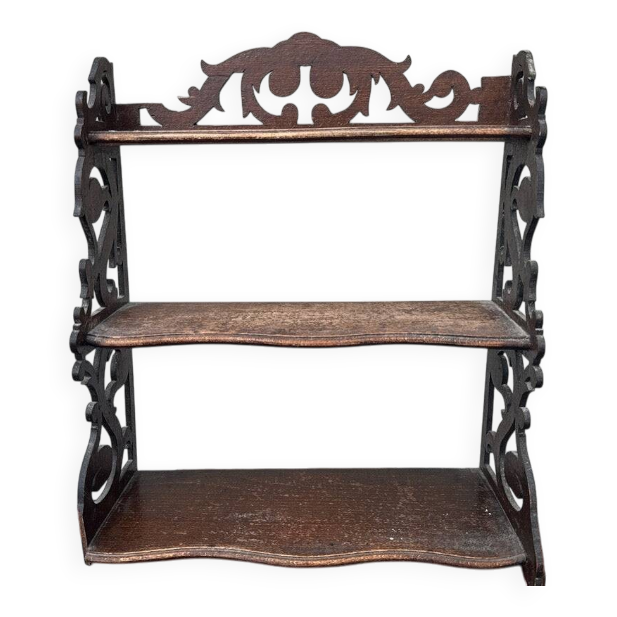 Étagère murale – Bois sculpté – Décoration – Style vintage découpé