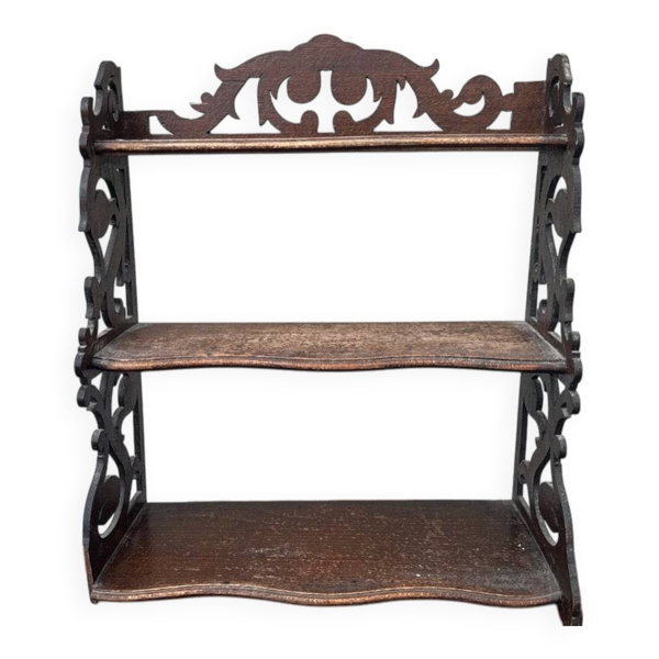 Étagère murale – Bois sculpté – Décoration – Style vintage découpé