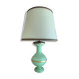 Green opaline lamp enhanced with gilding nets (late nineteenth century)