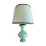 Lampe en opaline verte rehaussée de filets de dorure (fin du XIXe siècle)
