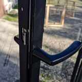 Glass door raw steel