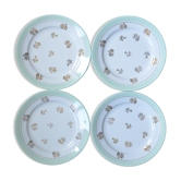 Lot de 4 assiettes à dessert porcelaine opaque