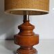 Vintage table lamp in glazed ceramic and chrome metal – 1970s