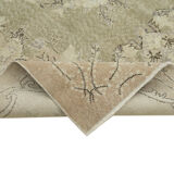 Handmade vintage oriental beige rug 183 cm x 292 cm