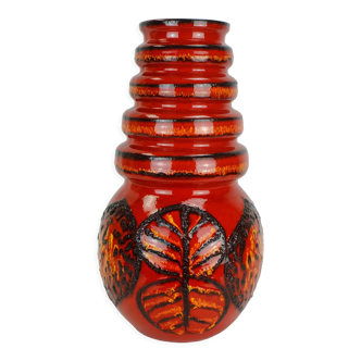 Scheurich vase floor vase model no. 269-53 'vienna' with rare fat lava leaf decor