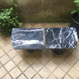 marble and metal coffee table