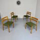 Set of 4 beech chairs designed by Niels Otto Møller, solid vintage beech