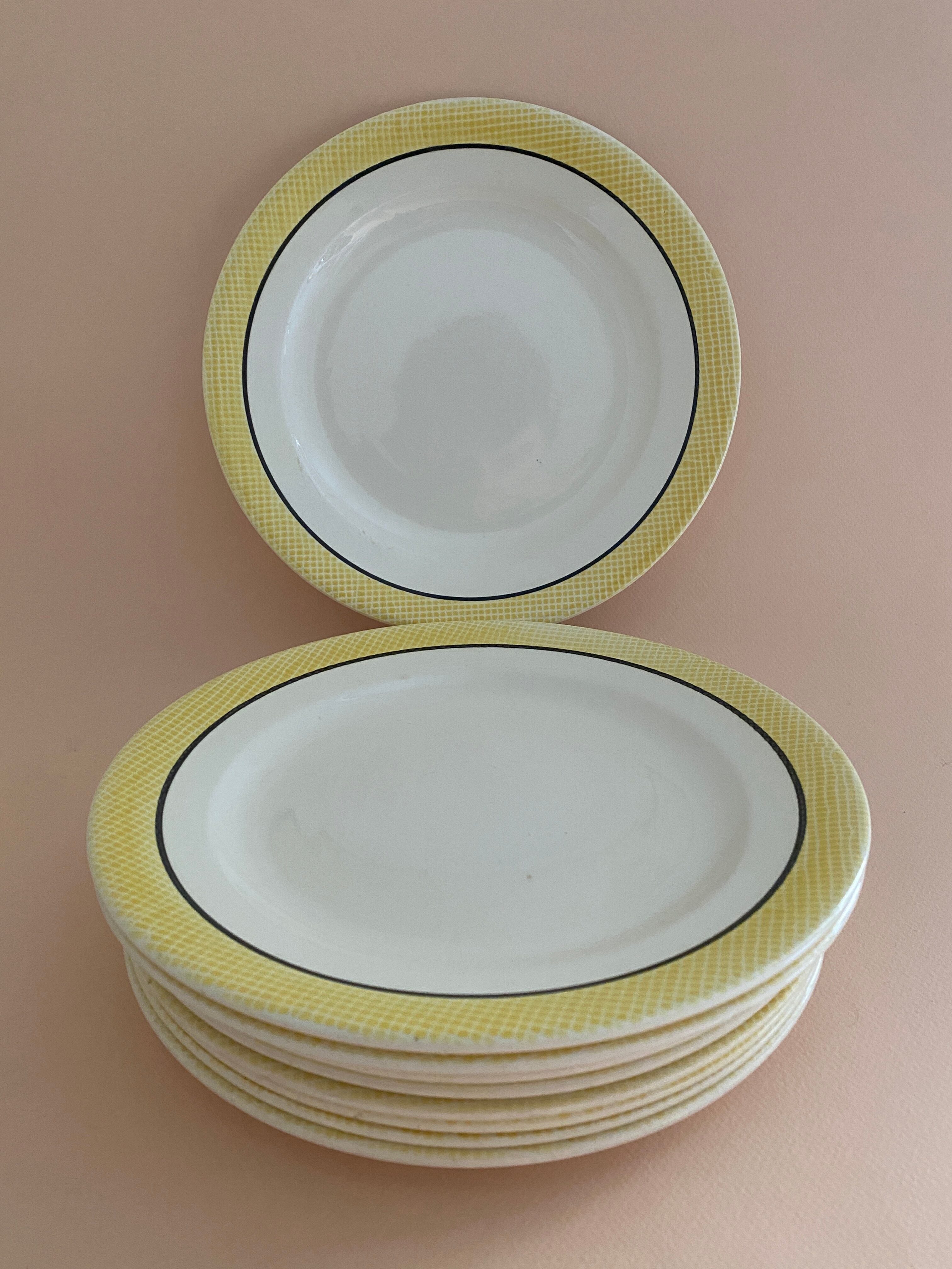 Salins plates yellow black