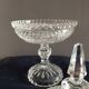 Diamond tip candy dish/sweetheart on crystal base, 1970