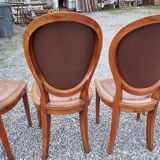 Louis XVI style mahogany chairs x 6