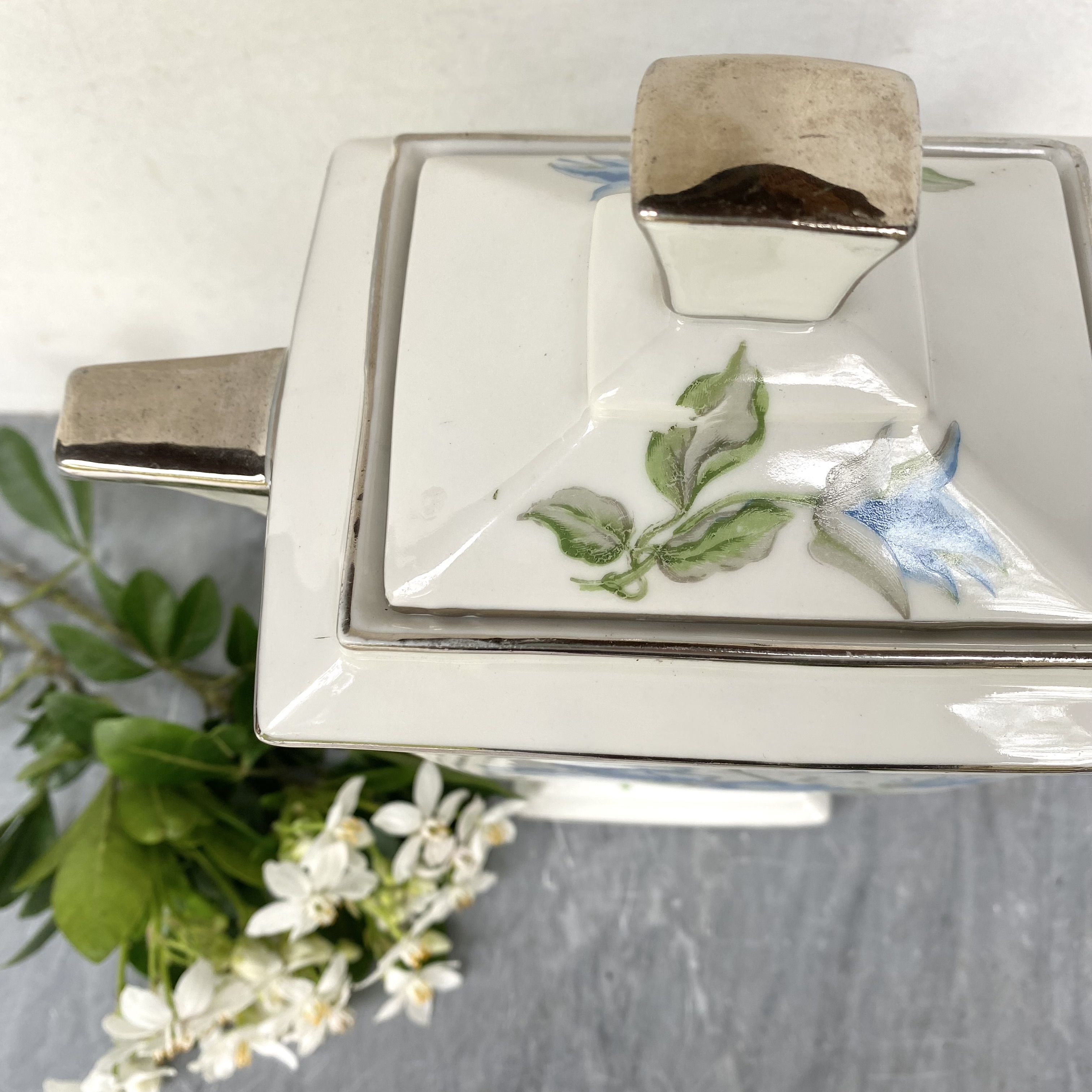 Art Deco porcelain teapot from Limoges 50s