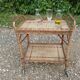 Vintage rolling service 50 rattan