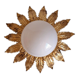 Gilded metal ceiling lamp