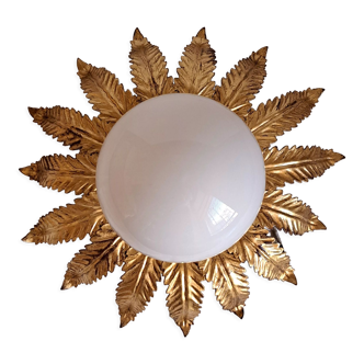 Gilded metal ceiling lamp