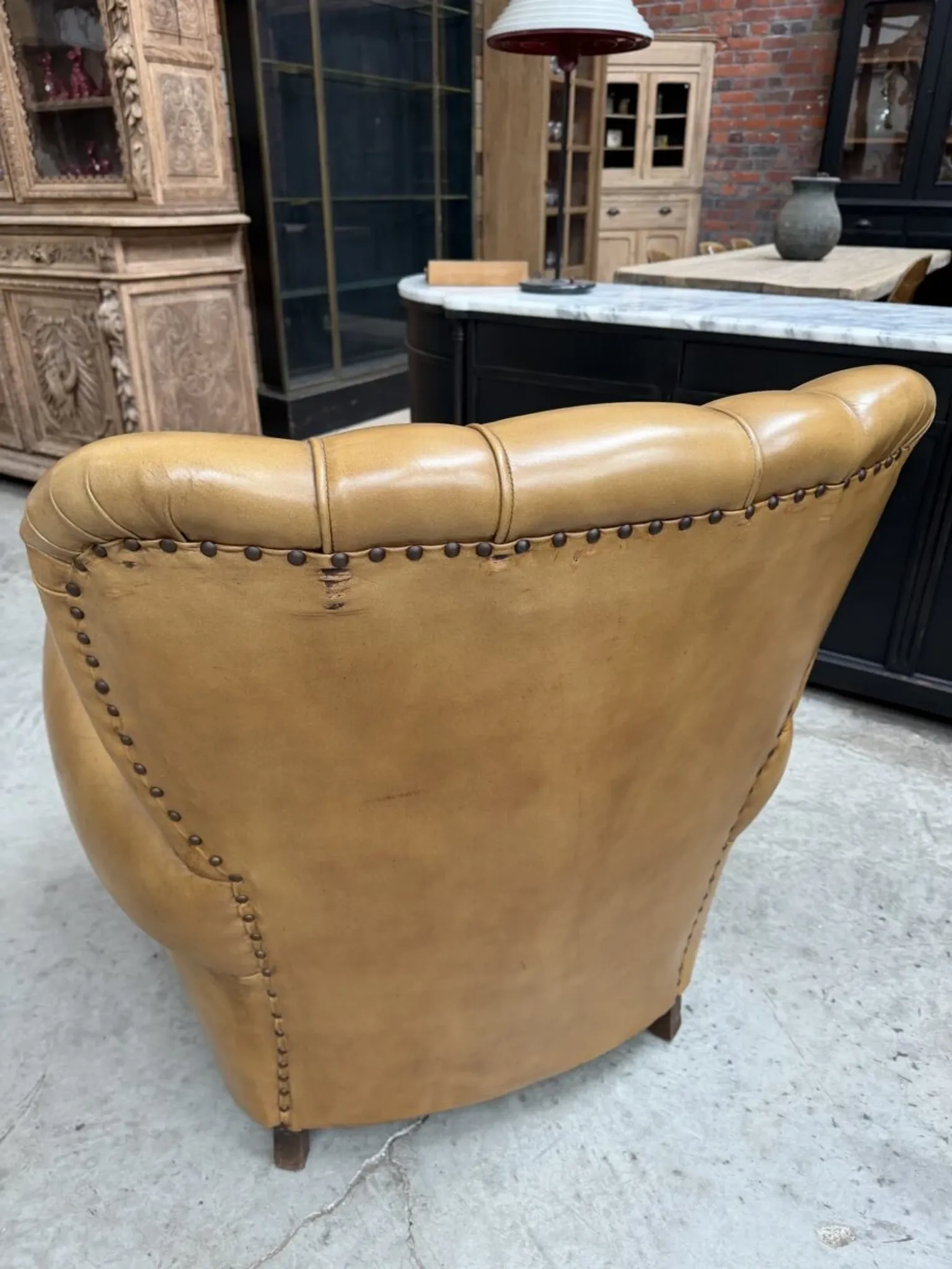 1950s leather armchair