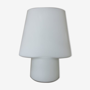 Lampe Murano "champignon ovale" blanche années 70