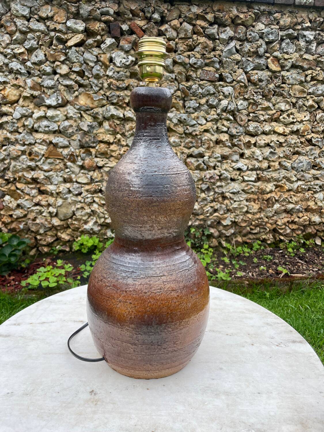 Large vintage ceramic lamp base from Vallauris