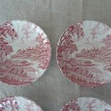4 cups ridgway staffordshire england ironstone porcelain pink décor
