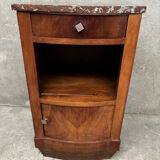 Art Deco bedside table in wood and marble