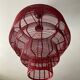 Vintage metal cage chandelier from the 80s