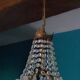 Lustre montgolfière à pampilles ∅ 30 cm laiton