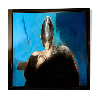 Realistic and fantastic painting, Michel Van de Velde 'Marine Metamorphosis' oil on canvas 1993