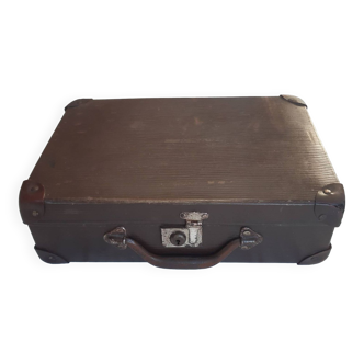 Petite valise ancienne d'aspect strié