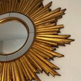 Golden resin sun mirror