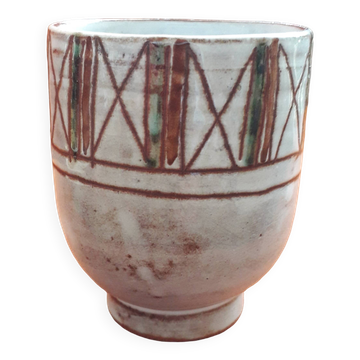 Vintage Vallauris ceramic vase by Jean Rivier