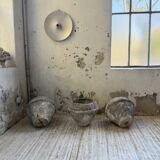 Trio of stone and cement planters, early 1900s