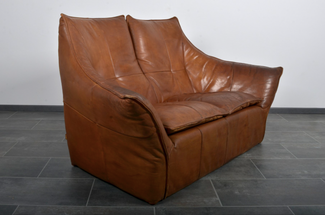 Denver 2-seater leather sofa by Gerard van den Berg for Montis 1970