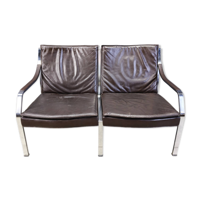 Canapé en cuir de Preben Fabricius et Jorgen Kastholm pour Walter Knoll, 1960