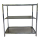 Étagère console chromée verre fumé années 70