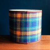 Yellow and green Scottish wool tartan lampshade