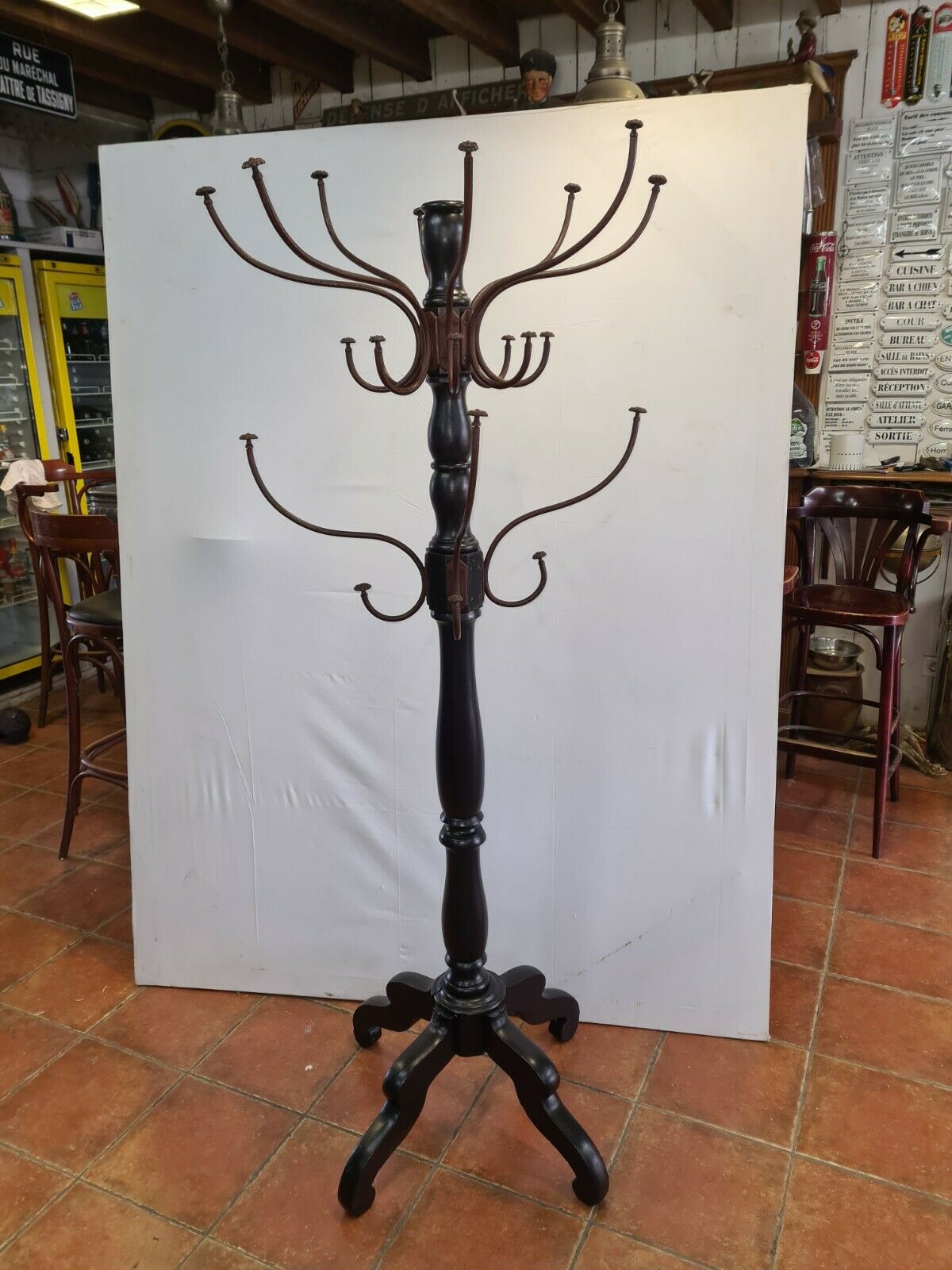 Wooden parrot coat rack