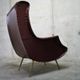 Pair of armchairs vintage with feet brass Italy 1960 s