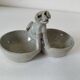 Salt and pepper shakers in glazed stoneware with dog – Handmade pottery
