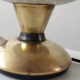 Retro brass table lamp and glass globe
