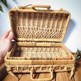 Wicker suitcase 70s